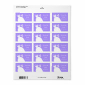 Wedding Gown Paars 'Save the Date' medium Etiket (Full Sheet)