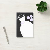 Wedding Gown Paars verticaal zwart briefje Post-it® Notes (Kantoor)