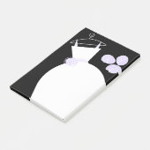 Wedding Gown Paars verticaal zwart briefje Post-it® Notes (Schuin)