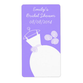 Wedding Gown Paars "Vrijgezellenfeest"-label Etiket