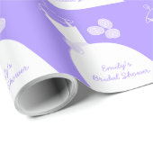 Wedding Gown Paars "Vrijgezellenfeest" paars Cadeaupapier (Rol Hoek)