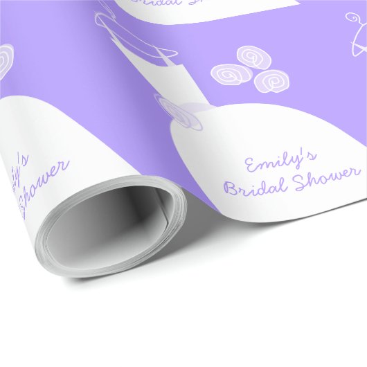 Wedding Gown Paars "Vrijgezellenfeest" paars Cadeaupapier (Rol Hoek)