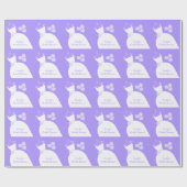 Wedding Gown Paars "Vrijgezellenfeest" paars Cadeaupapier (Vlak)