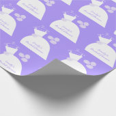 Wedding Gown Paars "Vrijgezellenfeest" paars Cadeaupapier (Hoek)