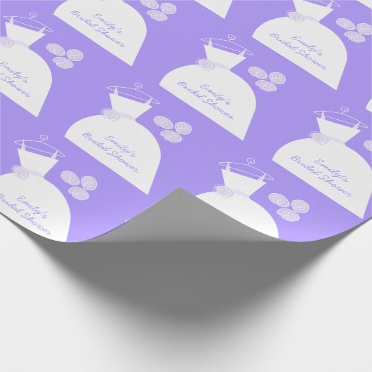Wedding Gown Paars "Vrijgezellenfeest" paars Cadeaupapier (Hoek)