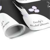 Wedding Gown Paars "Vrijgezellenfeest" zwart Cadeaupapier (Rol Hoek)