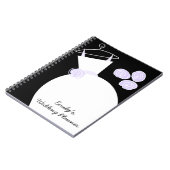 Wedding Gown Paars 'Wedding Planner' zwart Notitieboek (Linkerzijde)