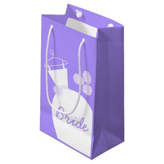 Wedding Gown Paarse Bride small Klein Cadeauzakje (Voorkant Gekanteld)