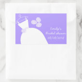 Wedding Gown Paarse "Vrijgezellenfeest" rechthoek Rechthoekige Sticker (Tas)