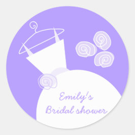 Wedding Gown Paarse "Vrijgezellenfeest" sticker ro