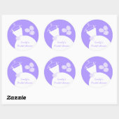 Wedding Gown Paarse "Vrijgezellenfeest" sticker ro (Vel)