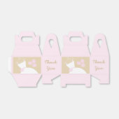 Wedding Gown Pink "Bedankt" zwarte gok voor Bo Bedankdoosjes (Uitgevouwen)