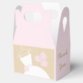 Wedding Gown Pink "Bedankt" zwarte gok voor Bo Bedankdoosjes (Geopend)