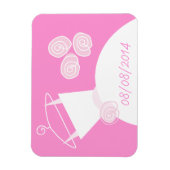 Wedding Gown Pink 'Date' horizontaal Magneet (Verticaal)