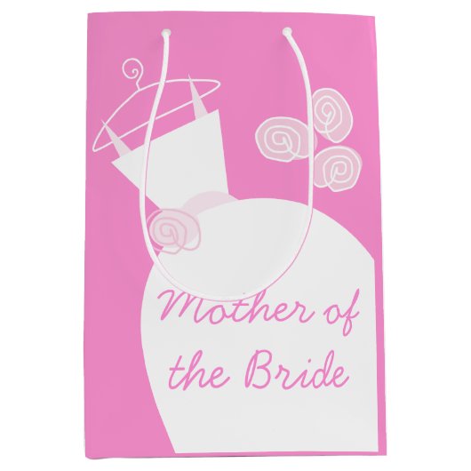 Wedding Gown Pink Moeder van Bride medium Cadeauzakje (Voorkant)
