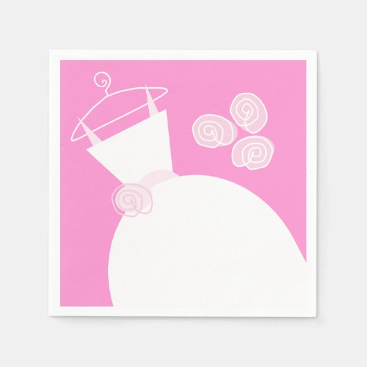 Wedding Gown Pink Servetten (Voorkant)