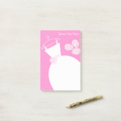 Wedding Gown Pink-tekst na het bericht Post-it® Notes (Op bureau)