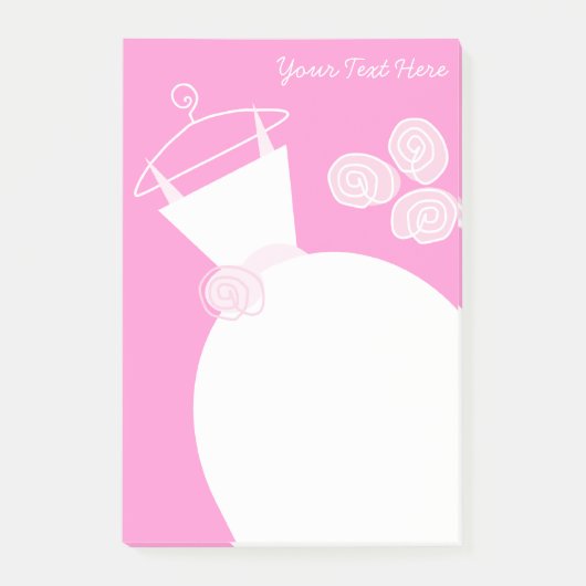 Wedding Gown Pink-tekst na het bericht Post-it® Notes (Voorkant)