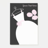 Wedding Gown Pink tekst zwart na bericht Post-it® Notes (Voorkant)