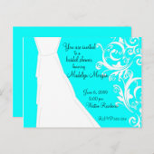 Wedding Gown Uitnodiging Briefkaart (Voorkant / Achterkant)