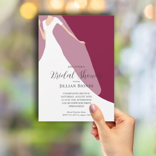 Wedding Gown Vrijgezellenfeest Cranberry Kaart