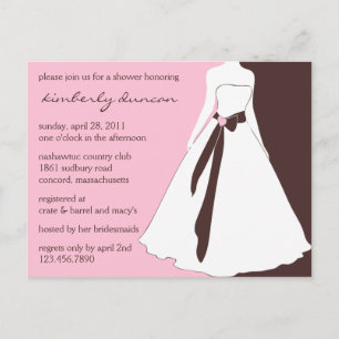 Wedding Gown Vrijgezellenfeest Invite Uitnodiging Briefkaart