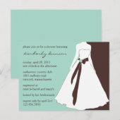 Wedding Gown Vrijgezellenfeest Uitnodigen Uitnodiging Briefkaart (Voorkant / Achterkant)