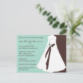 Wedding Gown Vrijgezellenfeest Uitnodigen Uitnodiging Briefkaart (Staand voorkant)