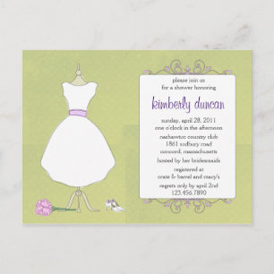 Wedding Gown Vrijgezellenfeest Uitnodigen Uitnodiging Briefkaart
