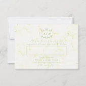 Wedding Green Chic RSVP Respons Kaartje (Achterkant)
