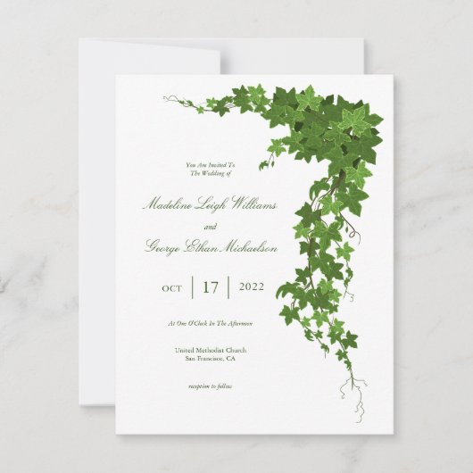 WEDDING Green Ivy Floral (Voorkant)