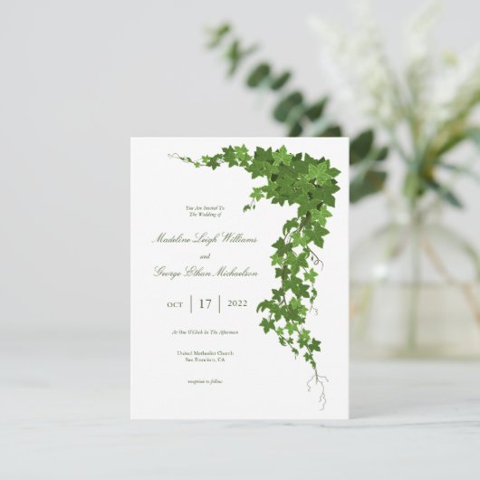 WEDDING Green Ivy Floral (Staand voorkant)