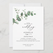 Wedding greenery Eucalyptus botanical modern Kaart (Voorkant)