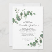 Wedding greenery Eucalyptus botanical modern Kaart (Voorkant)