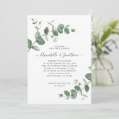 Wedding greenery Eucalyptus botanical modern Kaart (Staand voorkant)