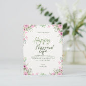 Wedding greetings RSVP kaartje (Staand voorkant)