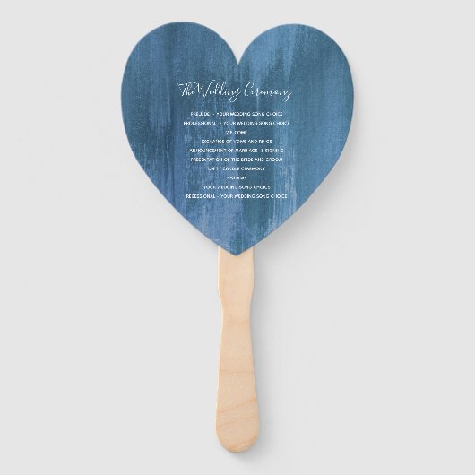 Wedding grijs blauw modern kunstprogramma ventilat handwaaier (Achterkant)
