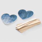 Wedding grijs blauw modern kunstprogramma ventilat handwaaier (Niet-gemonteerd)