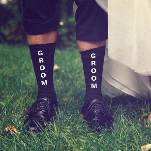 Wedding Groom Persoonlijk Zwart Sokken