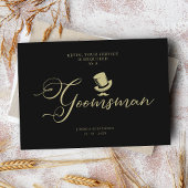 Wedding Groomsman Funny Minimalist proposal Kaart