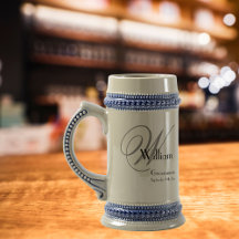 Wedding Groomsman Gift Modern Monogram Rustic Cool