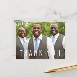 Wedding Groomsmen Beste man Foto Dank je wel Briefkaart