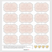 Wedding Guest Address Sticker Bracket Terracotta (Vel)