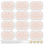 Wedding Guest Address Sticker Bracket Terracotta (Voorkant)