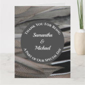 Wedding Guest Bedankt Gray Feather Appreciation (Voorkant)