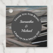 Wedding Guest Bedankt Gray Feather Appreciation Bedankjes Labels (Voorkant)