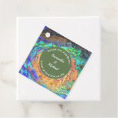 Wedding Guest Bedankt Mosaic Neon Bedankjes Labels (In situ)