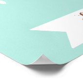 Wedding Guest Book Alternative Tree, blue leaves Poster (Hoek)