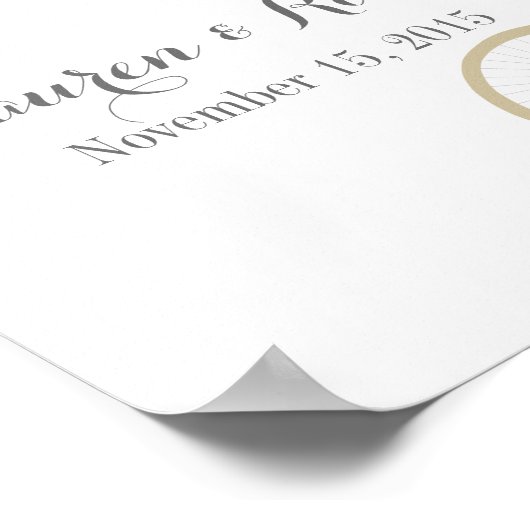 Wedding Guest Book Alternative with cycle Poster (Hoek)