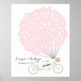 Wedding Guest Book Alternative with cycle Poster